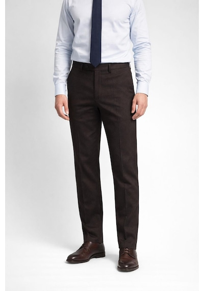 Classics Men Caserta Klasik Fit Likralı Erkek Kanvas Pantolon - 7515 Kahverengi