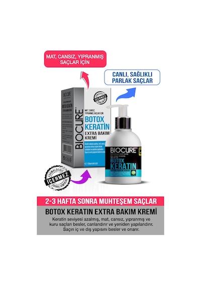 Biocure Keratin Saç Bakım Kremi 250 ML