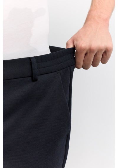 Avva Erkek Lacivert Yanı Lastikli Viskon Karışımlı Slim Fit Pantolon A62y3053