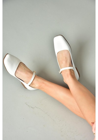 Fox Shoes S726252509 Beyaz Kadın Babet Beyaz