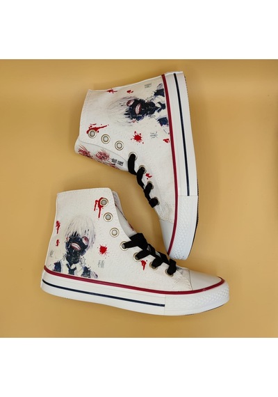 Günlük Unisex Spor Ayakkabı Tokyo Ghoul Desenli Sneakers (525021261)