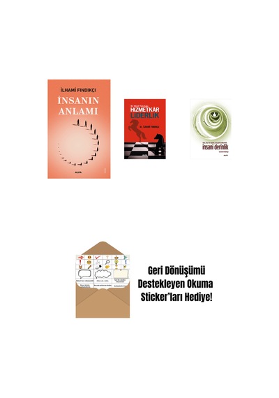 İnsanın Anlamı + Hizmetkar Liderlik Cep Boy + İnsani Derinlik + Okuma Sticker'ları