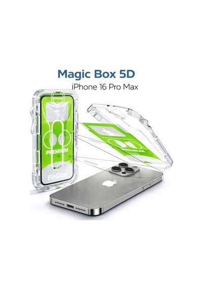Apple Uyumlu iPhone 16 Pro Max Epro 5d Şeffaf Ekran Koruyucu Cam Full Kaplama