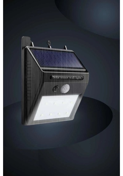 Hubrendy Kargo Bahçe Aydınlatma Sensörlü Güneş Enerjili Duvar Lambası 40 Led Işık