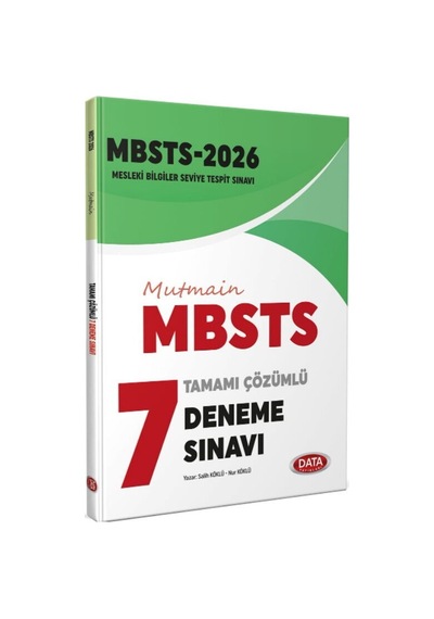 Data 2026 Mbsts Mutmain 5 Deneme Çözümlü Data Yayınları