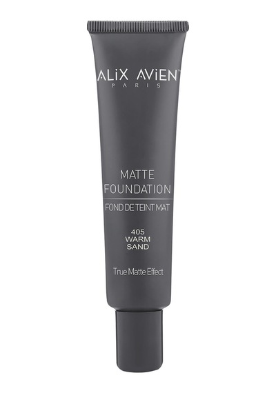Alix Avien Uzun Süre Kalıcı Doğal Mat Bitişli E Vitamini İçeren Mat Fondöten Matte Foundation 405 Warm Sand