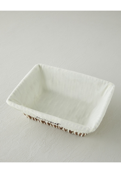 English Home Navera Kağıt Ekmek Sepeti 23,5x18x8 Cm Krem Krem