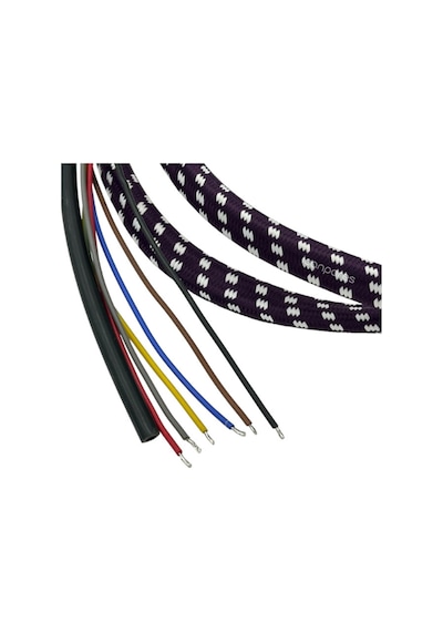Buharlı Ütü İle Uyumlu 6 Çıkışlı Elektrik Kablosu + Buhar Hortumu - Kumaş Örgülü/gc8619 Buhar Kazanl
