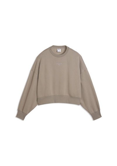 529249-81 Puma X Hyrox W Heavyweıght Crew Kadın Sweatshirt Bej 529249-81