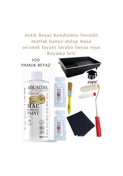 Kendiliğinden Vernikli Çelik Ahşap Kapı Beyaz Eşya Mutfak Dolabı Fayans Petek Metal Boya 500 Ml Set 0000 Naturel