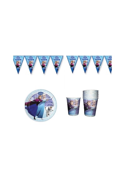 Karlar Ülkesi Frozen Elsa Lüks Doğum Günü Parti Seti 16 Kişilik Diğer