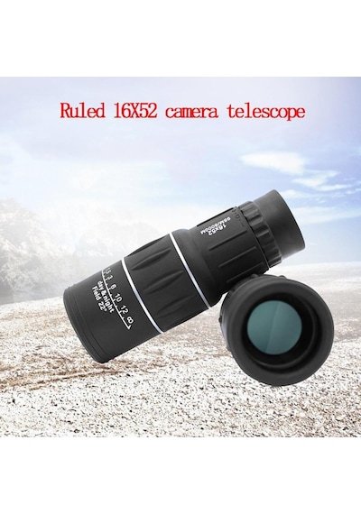 Monoküler Teleskop Dürbün 16 x 52 Optik Lens Hd Vizyon Outdoor Siyah