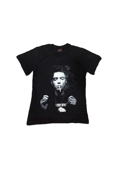 Stoned&Fame Unisex Siyah Andy Bıersack Baskılı T-shirt SIYAH
