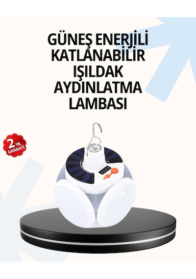Katlanabilir 5 Atlı Solar Led Bahçe Ve Semeglbl - 58 Kamp Lambası