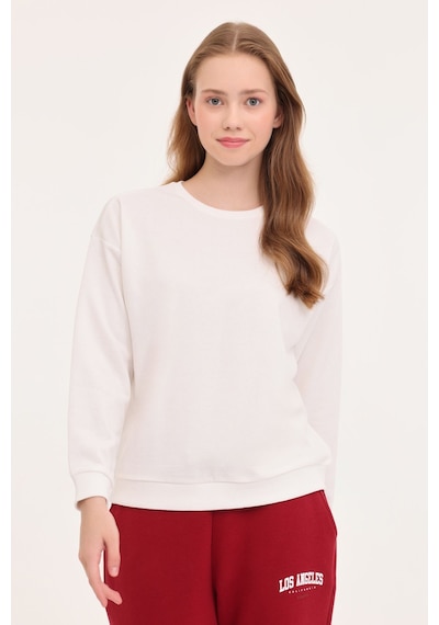 Kinetix Wb C Neck 16sn82 4pr Ekru Kadın Sweatshirt Beyaz BEYAZ