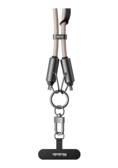 Ca-6831 Çok Işlevli Çapraz Boyun Askili Kablosu 1.2 M 60 W Type-c To Type-c Haki