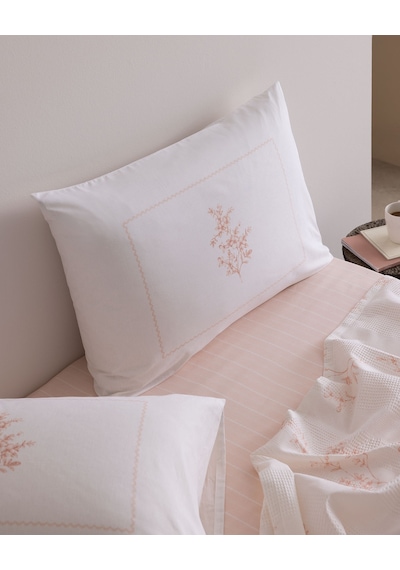 Madame Coco Maria Çift Kişilik %100 Pamuk Karde Baskılı Pike Takımı - Pembe 8684427310663 Çok Renkli