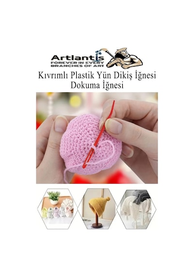 Kıvrımlı Plastik Yün İğnesi 12 Cm 20 Adet 1 Paket Plastik Dikiş Dokuma İğnesi Kavisli İplik İğne Goblen