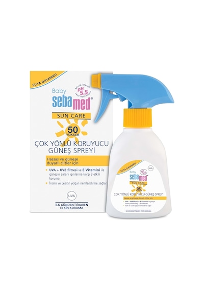 Sebamed Sun Care Bebek Güneş Losyonu Kremi Sprey 50+ Faktör 200ml Hassas Ciltler İçin 2 Li Set