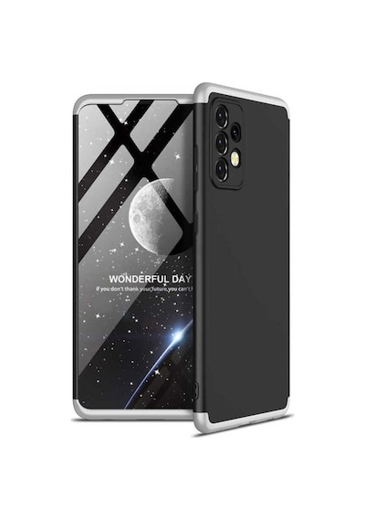 Galaxy Uyumlu A52 Kılıf Zore Ays Kapak Siyah-Gri