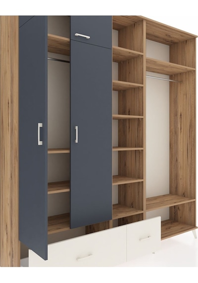 Hyperion Dolap 12 Raflı 2 Çekmeceli 2 Askılı 220x44x243 Çam-antrasit/aytaşı Antrasıt/aytası Hyperion Dolap 12 Raflı 2 Çekmeceli 2 Askılı 220x44x243 Çam-antrasit/aytaşı Antrasıt/aytası