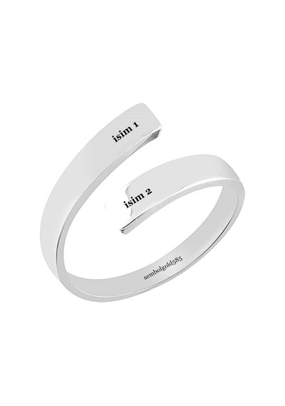 Eklem Altın Yüzük 14K Rose & Beyaz Gold 364012536