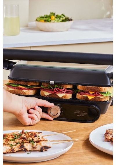 Karaca Gastro Grill Glass Premium 2400 W Tost Makinesi