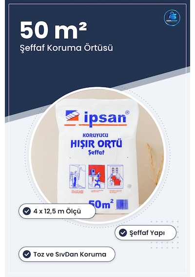 Şeffaf Koruyucu Hışır Örtü M² Mobilya Koltuk Tadilat Boya Zemin K