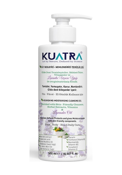 Kuatra Nemlendirici Besleyici Lavanta Yağlı Temizlik Jeli 500 ML