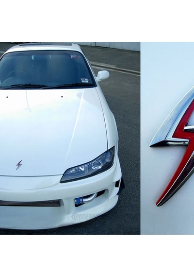 Dk Tuning Nissan Silvia S14 S15 Ön Kaput 3m 3d Krom Metal Logo Am