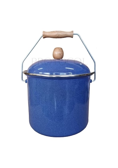 Emaye Yoğurt Tenceresi Emaye Bakraç 20 Cm 5 Litre Çok Renkli