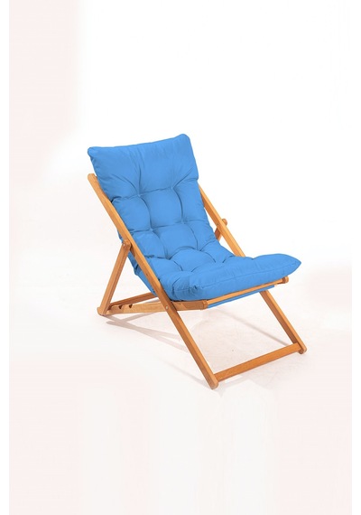 2+1 Nora Şezlong Seti Bahçe-balkon-teras-plaj-kafe Katlanır Set Ahşap