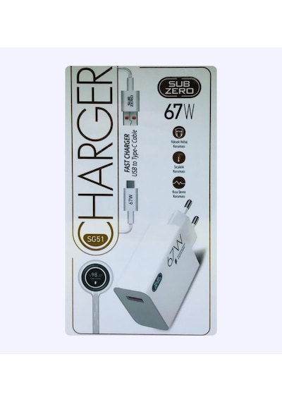 Subzero SG51 67W Type-C Hızlı Şarj Cihazı