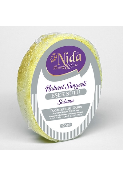 Nida Doğal Süngerli Eşek Sütü Sabun 100 G