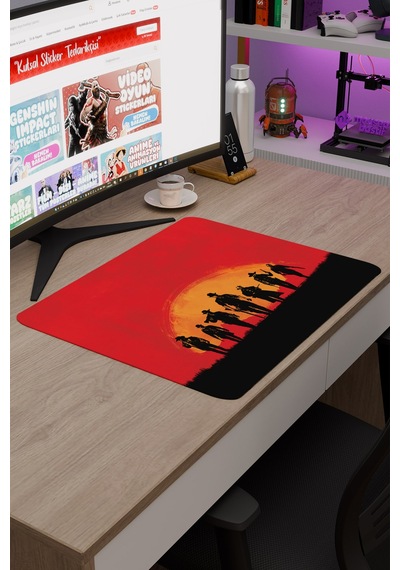 Red Dead Redemption 2 Dikişli Kauçuk Oyuncu Mousepad V1 - 48x40 Xl Gaming Mouse Pad