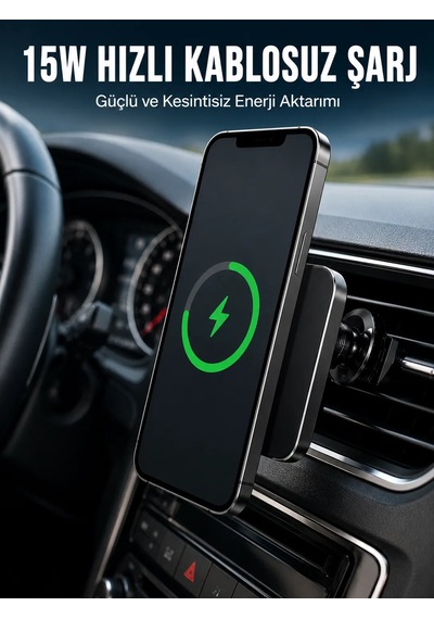 Manyetik Kablosuz Araç Şarj Cihazı 15w Magsafe Araç İçi Telefon Tutucu Diğer