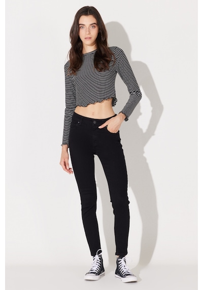 Lee Forever Skinny Fit Dar Kesim Yüksek Bel Jean Kot Pantolon L32SOZVT Siyah