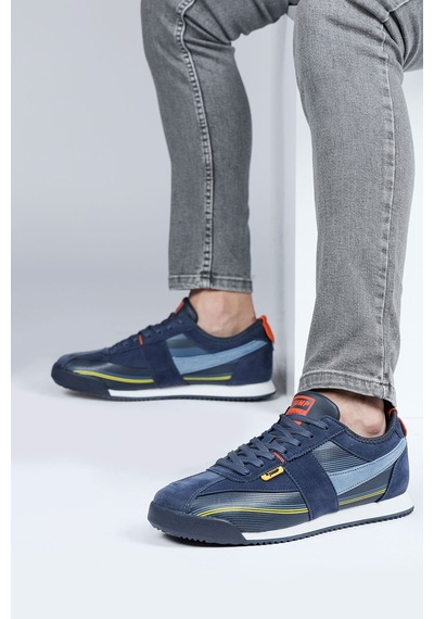 Jump 29072 Lacivert - Turuncu Erkek Sneaker Günlük Spor Ayakkabı