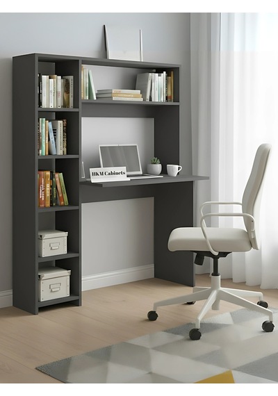 Premium Mdf Ürün Modern Kitaplıklı Çalışma Masası Raflı Öğrenci Ve Home Ofis Bilgisayar Masası Antrasit Premium Mdf Ürün Modern Kitaplıklı Çalışma Masası Raflı Öğrenci Ve Home Ofis Bilgisayar Masası Antrasit