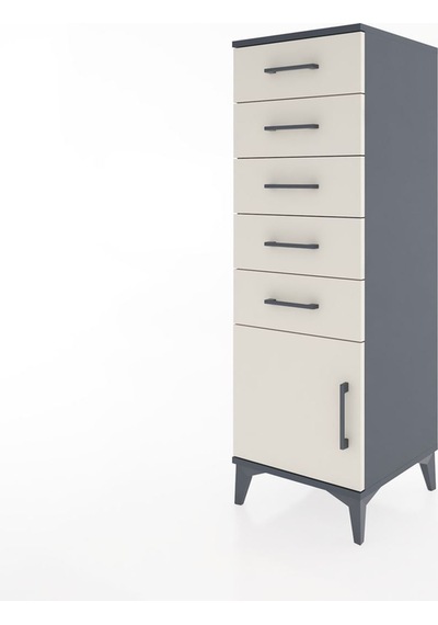 Hyperion Dolap 5 Çekmeceli Tek Kapaklı 44x44x134 Antrasit-aytaşı Antrasit Hyperion Dolap 5 Çekmeceli Tek Kapaklı 44x44x134 Antrasit-aytaşı Antrasit