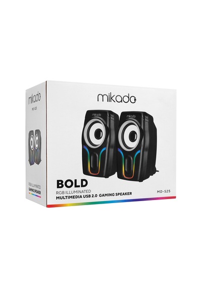 Mikado Md-s25 2.0 Multimedia 3w 2 Siyah 6 Renk Modu İle Usb Rgb