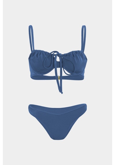 Açelyaokcu Premium Luna Slim Fit Kadın Bikini Altı İndigo