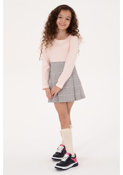 U.S. Polo Assn. Kız Çocuk Açık Pembe Bisiklet Yaka Basic Sweatshirt 50317923-VR078