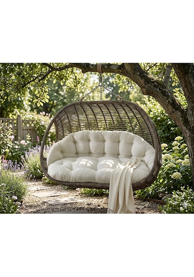 Çift Kişilik Salıncak Minderi Sadece Minder 60x120 Cm Oturma Bej Çift Kişilik Salıncak Minderi Sadece Minder 60x120 Cm Oturma Bej