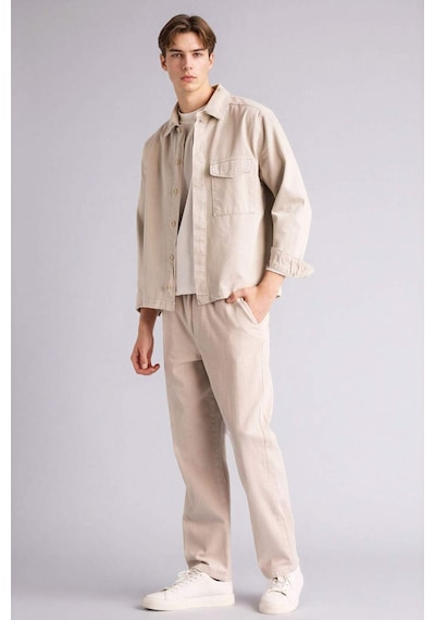 Defacto %100 Pamuk Baggy Fit Pantolon F6129ax26spbg766 Bej-bg766