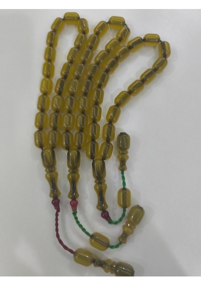 Zeyzun Usta Bilek Boy Efe Maskot Sıkma Kehribar Tespih 15x10 Mm K