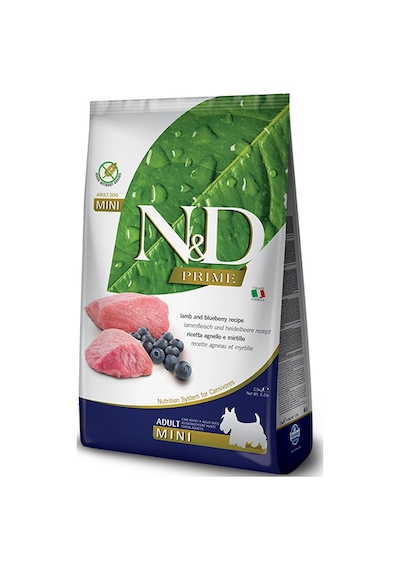 N&D Tahılsız Kuzu Etli ve Yaban Mersinli Küçük Irk Yetişkin Köpek Maması 2.5 KG