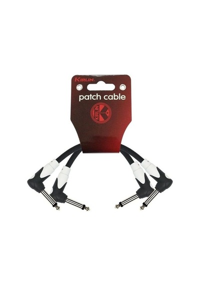 Kırlın Lg2-203-0,15m-bk Pedal Ara Kablosu 2'li Set Siyah Şık Tasarım L Tipi Jaklar Sayesinde Pedalboard'da Yer Tasarrufu