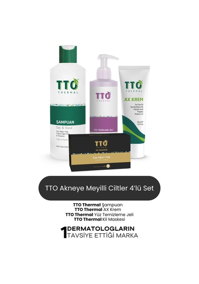 Tto Akneye Meyilli Ciltlere Bakım Paketi (Çay Ağacı Yağı/Tea Tree Oil)