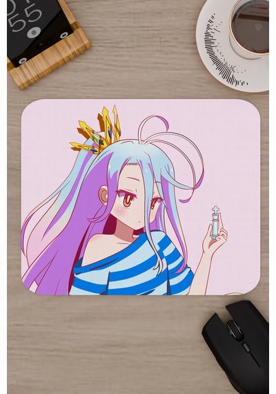 No Game No Life Anime V1 - 22x18 Gaming Kauçuk Kaymaz Taban Mouse Pad Fare Altlığı